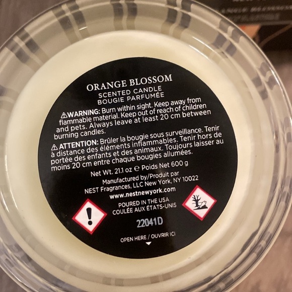 NEST New York Fragrance 3 Wick Orange Blossom Scented Candle - Picture 4 of 7